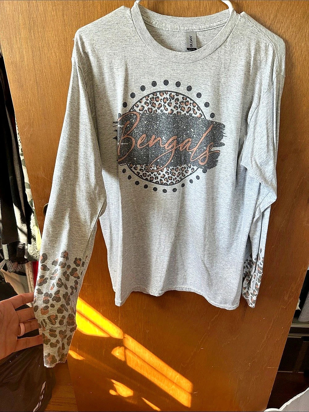 Bengals Print Sleeve Long Sleeve Tee